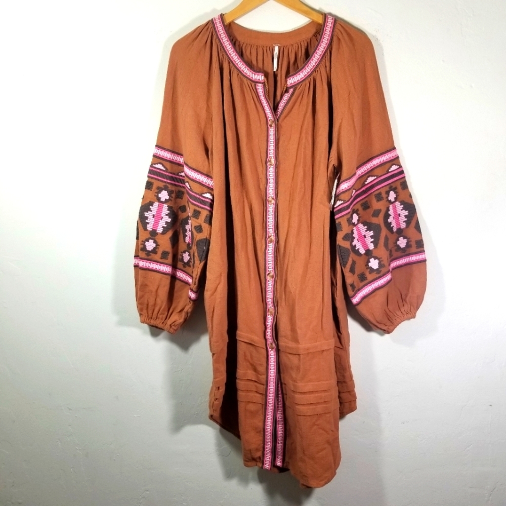 Free People NWT Brown Tunic Dress